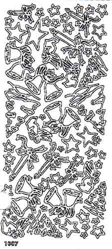 Christmas - Peel-Off Sticker Sheet - Gold