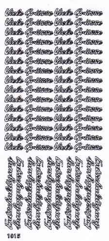 Viele Grüsse - Peel-Off Stickers - Gold