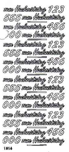 Zum Hochzeitstag - Peel-Off Stickers - Gold