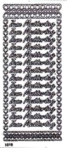 Zum Muttertag - Peel-Off Sticker Sheet - Silver