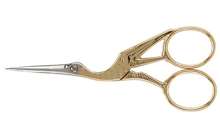 Ooievaar Borduurschaar - 9cm – Spits – Zeer scherp