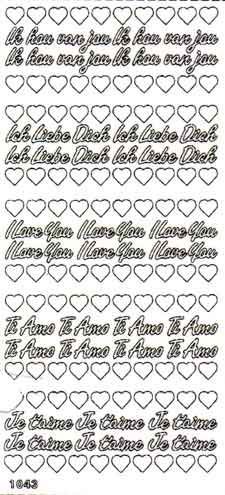 Ich Liebe dich - Peel-Off Stickers - Silber