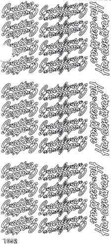 Grattis - Gratulerar - Peel-Off Stickers - Gold