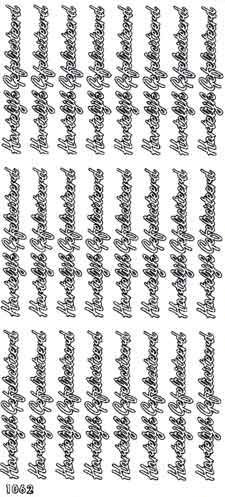 Hartelijk Gefeliciteerd- Silber - Peel-Off Stickers