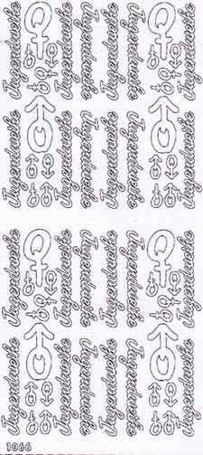 Jugendweihe - Peel-Off Stickervel - Goud