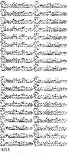 Invitation - Peel-Off Stickervel - Goud