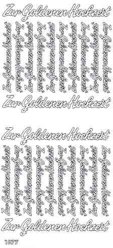 Zur Goldenen Hochzeit - Peel-Off Stickers - Gold