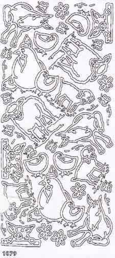 Nutztiere - Peel-Off Stickers - Gold