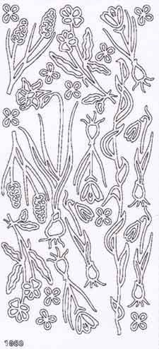 Blumen - Peel-Off Stickers - Gold