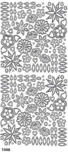 Blumen - Peel-Off Stickers - Gold