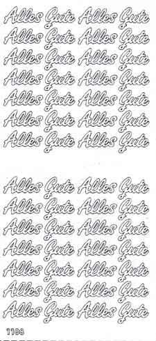 Alles Gute - Peel-Off Sticker Sheet - Gold