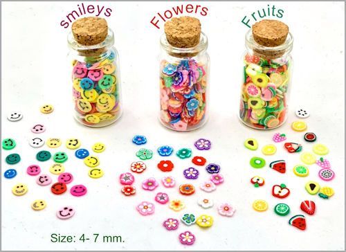 Katsuki mini mix in Bottles - Smileys, Flowers and Fruits