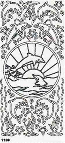 Delfine - Peel-Off Stickers - Silber