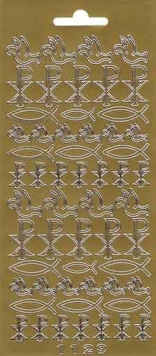 Christian Symbols- Peel-Off Stickersheet -Silver