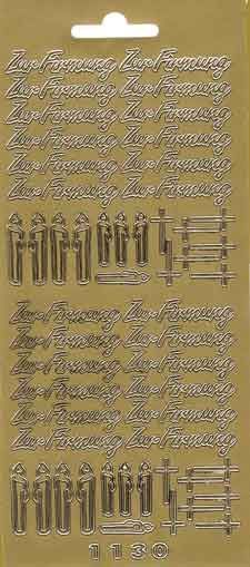Zur Firmung - Peel-Off Stickervel - Goud