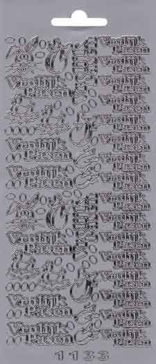 Vrolijk Pasen - Peel-Off Sticker Sheet - Gold