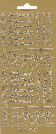Zur Konfirmation - Peel-Off Stickers - Gold