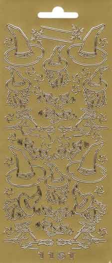 Heksen - Peel-Off Stickervel - Zilver