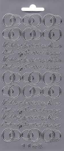 Wedding Invitation-Menu - Peel-Off Stickervel - Goud