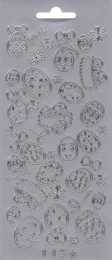 Easter - Peel-Off Sticker Sheet - Gold