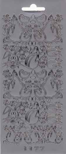 Easter - Peel-Off Sticker Sheet - Gold