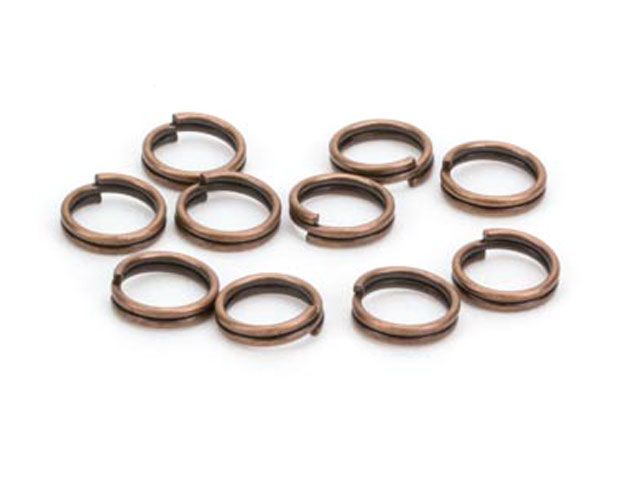 Double Split Ring - Antique-Copper - 6mm