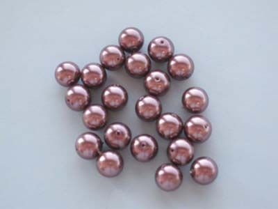 Perles en verre Rond - 12mm - Brun