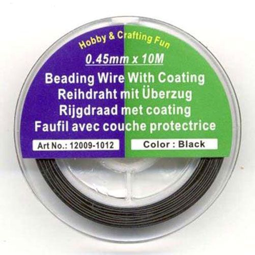 Faufil avec couche protectrice - Noir - 0,45mm x 10M