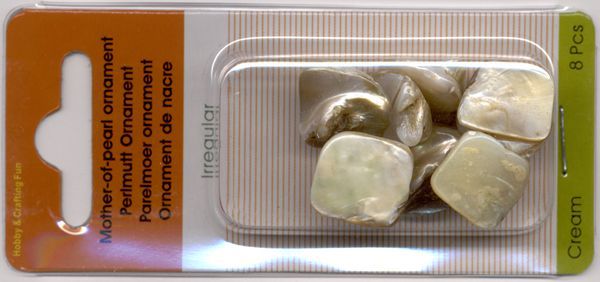 Perlmutt Ornament - Creme - 8 Stück