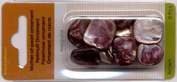 Parelmoer Ornament - Bruin - 8 Stuks