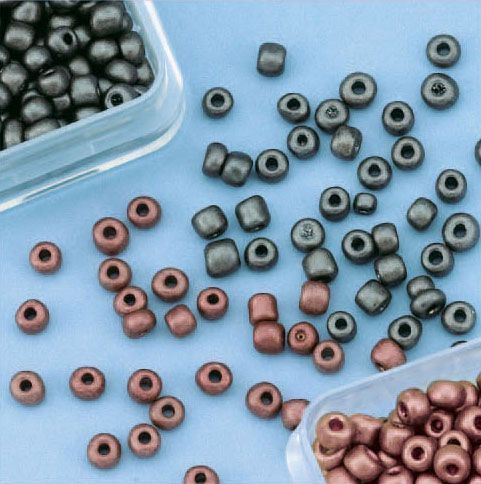 Perles de Rocailles metallic  - 8/0 - Bordeaux, Violet