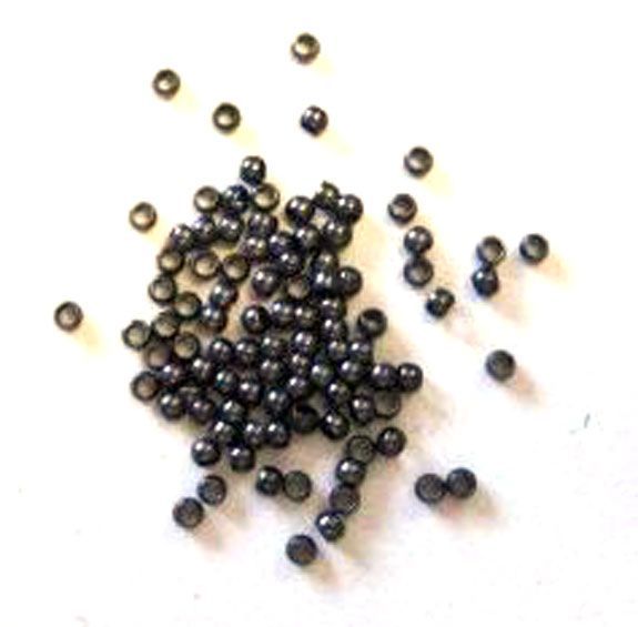 Crimp Beads - Round - Anthracite -1mm