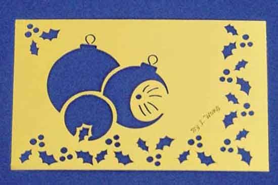 Christmas Balls - Embossing Stencil