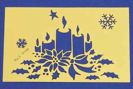Christmas Candles - Embossing Stencil