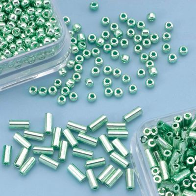Rocailles Duo - Vert Clair - 12/0 et 2