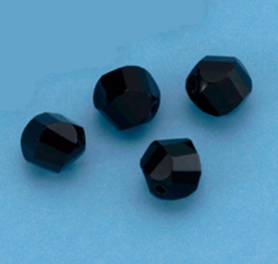 Facetgeslepen Kralen Irregular top kwaliteit - 10mm - Opaque Zwart