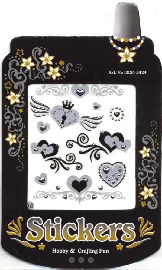 Dot-diamond Sticker - Hearts