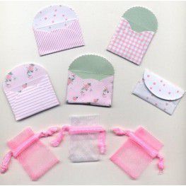 5 Mini Enveloppen & 3 Mini Organza Zakjes
