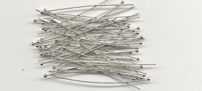 Clou à tête ronde - 0,05mm x 40mm - Argent