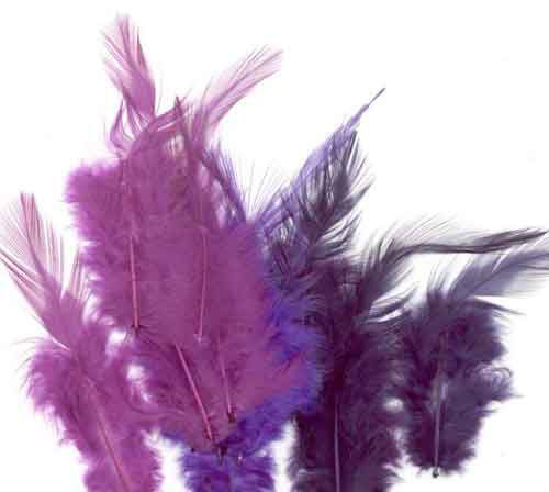 Plumes - Violet - 9-15cm - 15pcs