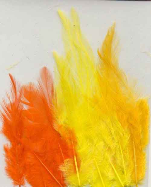 Plumes - Jaune - 9-15cm - 15pcs