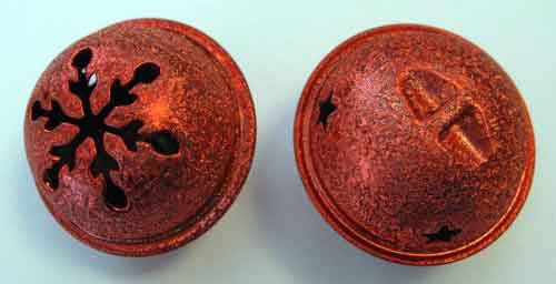 Clochettes de Noël - Satin Rouge - 40mm