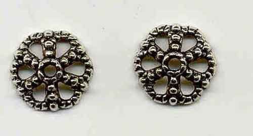 Bead Caps - 12mm - Zilver