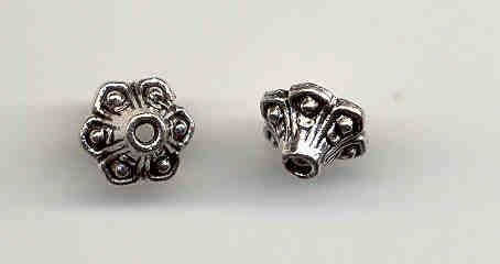 Perlenkappen - 9mm - Silber