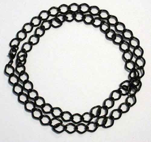 Ketting met Sluiting - 60cm - Zwart