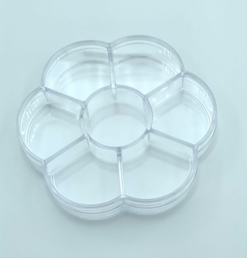 Boîtes Rondes de Rangement - 7 Compartments - 103 x 96 x 20mm