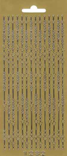 Thank You Lines - Peel-Off Sticker Sheet - Goud