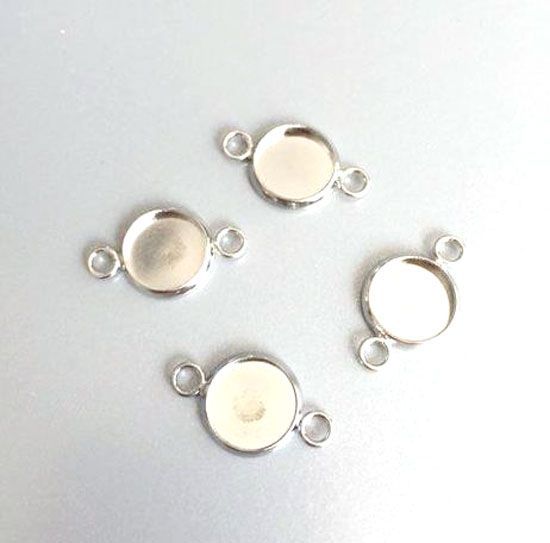 Anhänger mit 2 Augen - Rund - 10mm Top - Silber