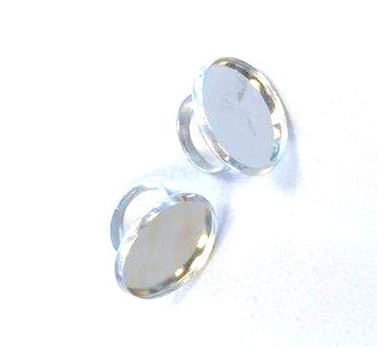 2 Ringen met 25mm Top - Zilverkleurig