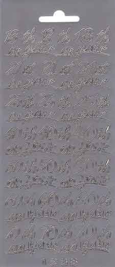 On Your 18th - 21st ,25th, 40th, 50th, 60th, 70th - Peel-Off Stickervel - Goud